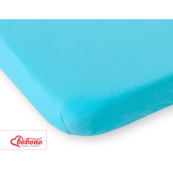Dra-på-lakan i jersey 120x60cm- Turquoise