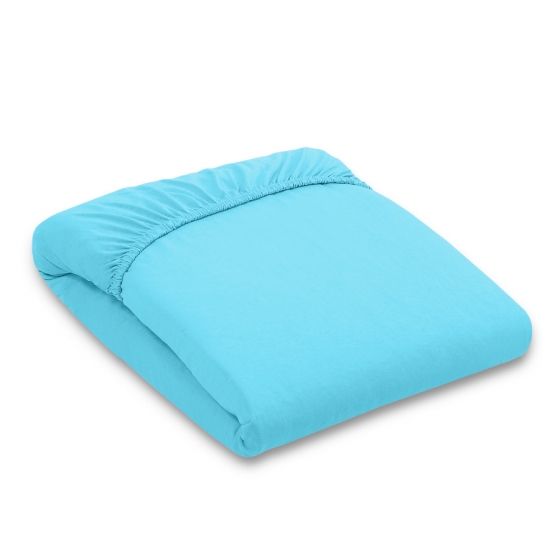 Dra-på-lakan i jersey 120x60cm- Turquoise