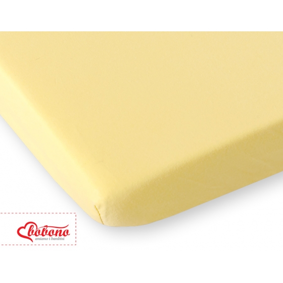 Dra-på-lakan i jersey 140x70cm- Yellow