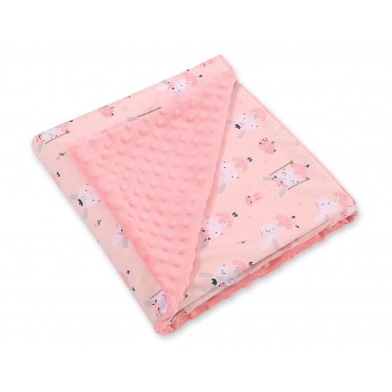 Dubbelsidig Filt till babyskydd - ballerinas rosa/pulverrosa