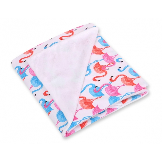 Dubbelsidig Filt till babyskydd - flamingo