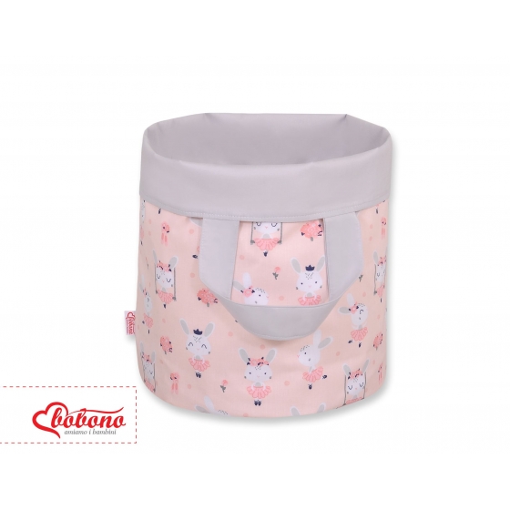 Dubbelsidig Leksakskorg S - ballerinas rosa/grå