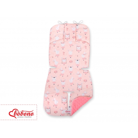 Dubbelsidig Sittdyna till Barnvagn Barnvagnsdyna ballerinas rosa/pulverrosa