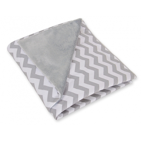 Dubbelsidigt babywrap till babyskyddet bilbarnstolen Chevron grå