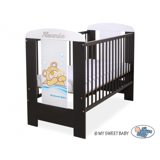 Engrave on the front of baby cot no. 5005-04