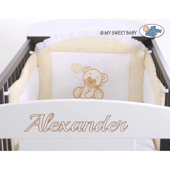 Engrave on the front of baby cot no. 5004-04