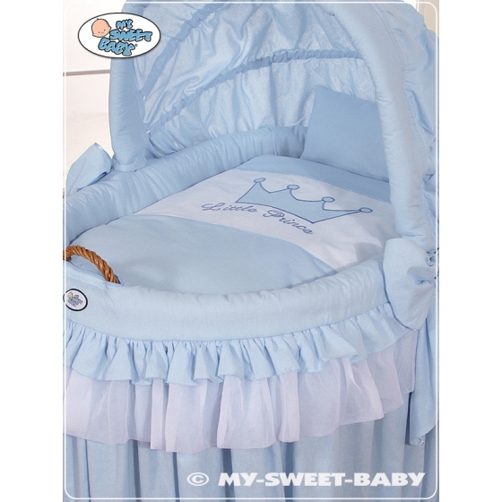 Exklusiv Babykorg på hjul Little Prince/Princess blå