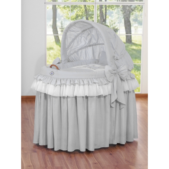 Exklusiv Babykorg på hjul Little Prince/Princess grå