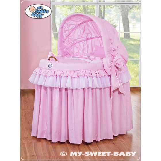 Exklusiv Babykorg på hjul Little Prince/Princess rosa