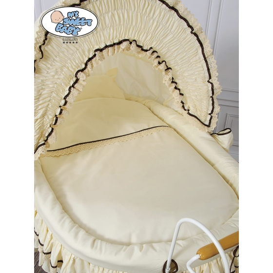 Exklusiv Gammaldags Babykorg Emma - Cream