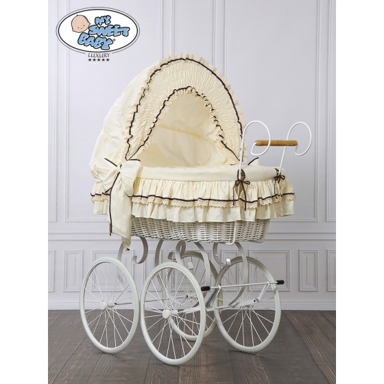 Exklusiv Gammaldags Babykorg Emma - Cream