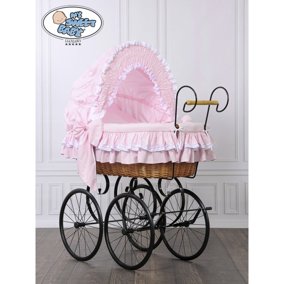 Exklusiv Retro Babykorg Victoria - rosa