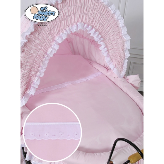 Exklusiv Retro Babykorg Victoria - rosa