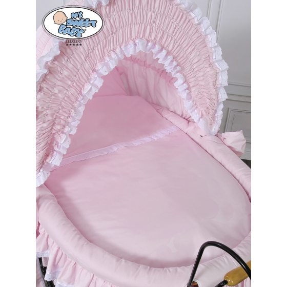 Exklusiv Retro Babykorg Victoria - rosa