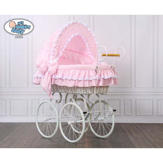 Exklusiv Retro Babykorg Victoria - rosa