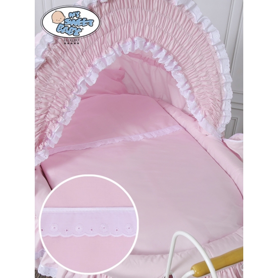 Exklusiv Retro Babykorg Victoria - rosa