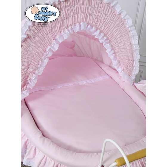 Exklusiv Retro Babykorg Victoria - rosa