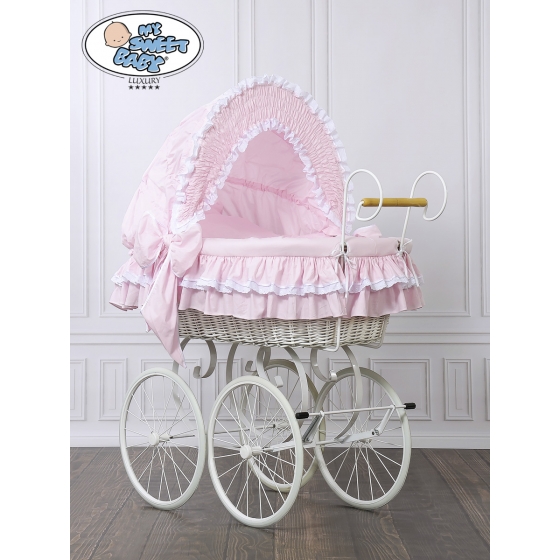 Exklusiv Retro Babykorg Victoria - rosa