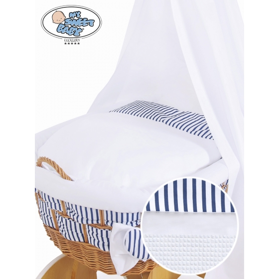 Extra textil 4 delar uppsättning till babykorg Marina no. 50202-907* or 70202-907*
