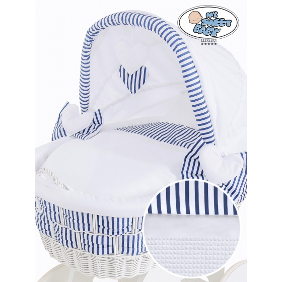 Extra textil 4 delar uppsättning till babykorg Marina no. 50102-907* or 70102-907*