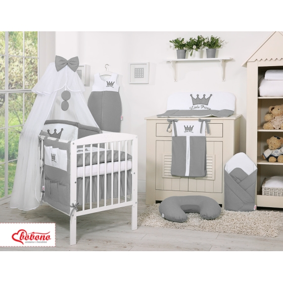 Himmel Stor Myggnät till Babysäng Chiffon Little Prince/Princess Antracit