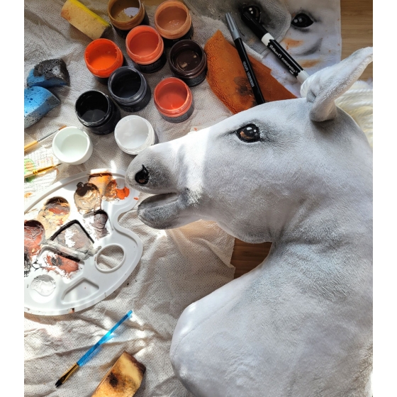 Hobbyhäst Käpphäst Hobby Horse Vit