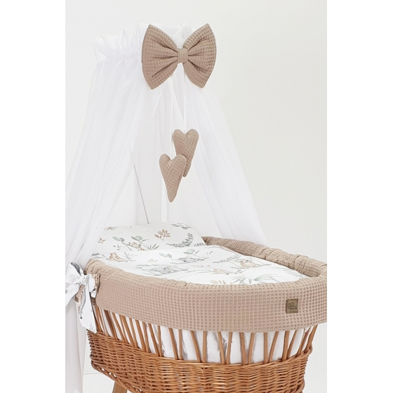 klädsel i Beige Babykorg av naturlig pil