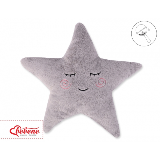 Kudde med skallra LITTLE STAR- grå
