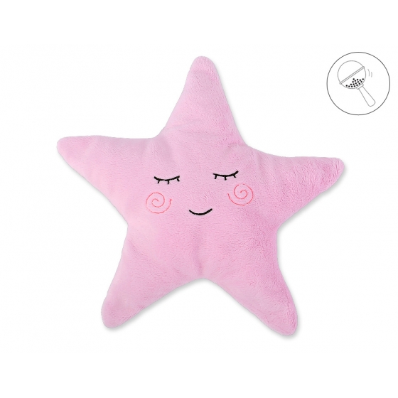 Kudde med skallra LITTLE STAR- rosa