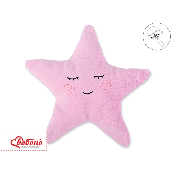 Kudde med skallra LITTLE STAR- rosa
