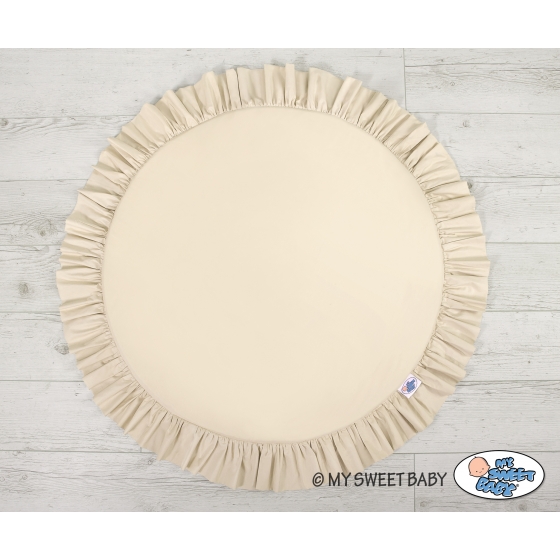 Lekmatta med volang - beige