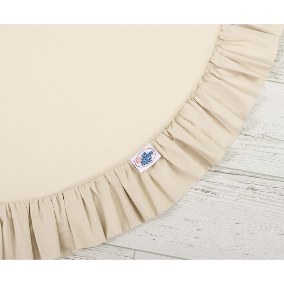 Lekmatta med volang - beige