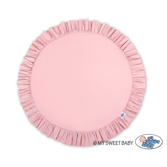 Lekmatta med volang - pastel rosa