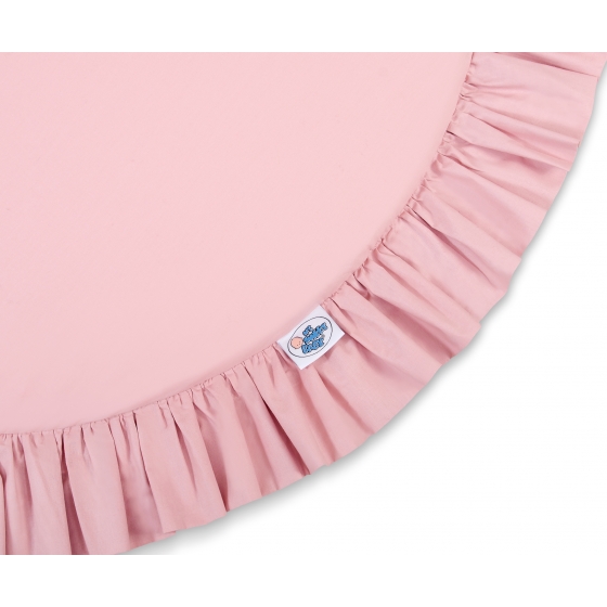 Lekmatta med volang - pastel rosa