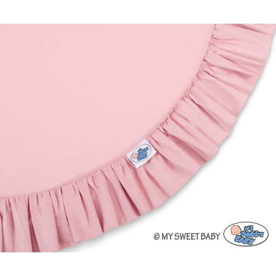 Lekmatta med volang - pastel rosa