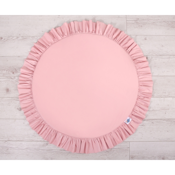 Lekmatta med volang - pastel rosa