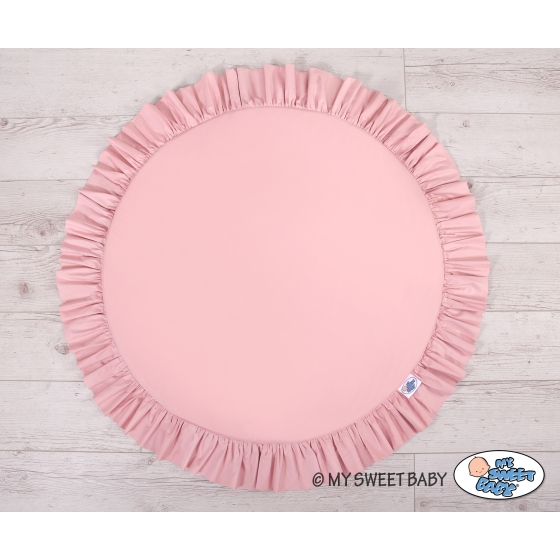 Lekmatta med volang - pastel rosa