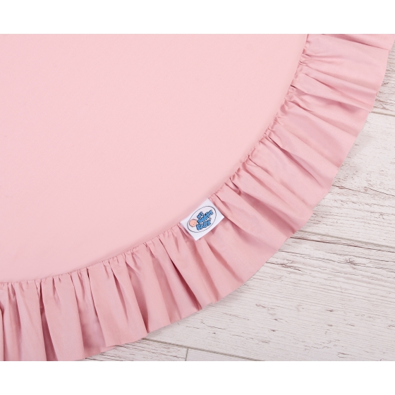 Lekmatta med volang - pastel rosa