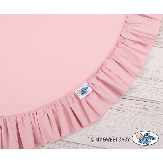 Lekmatta med volang - pastel rosa