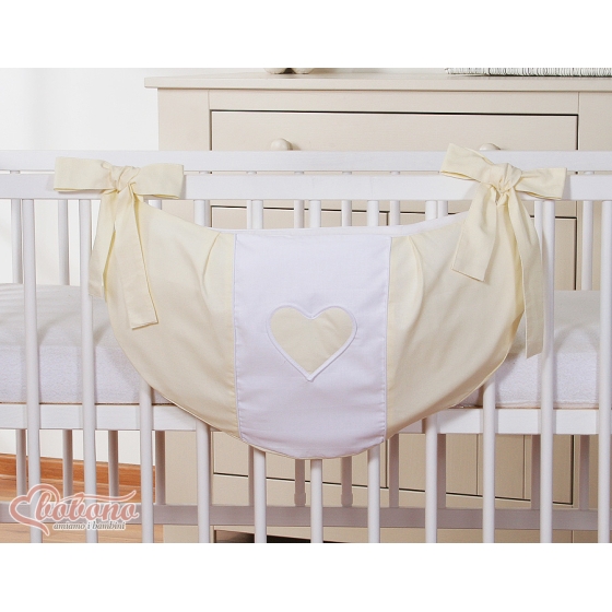 Leksaker väska babysäng hjärtan cream