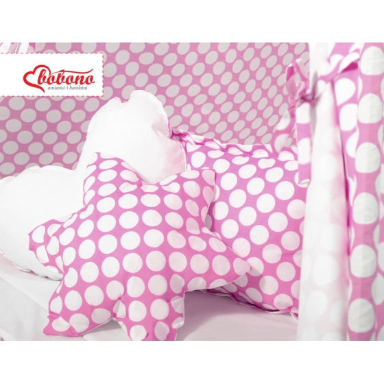 MEGA Tipitält SET: Tipi tält Lekmatta Kuddar och dekorfjädrar - rosa med Vita Prickar