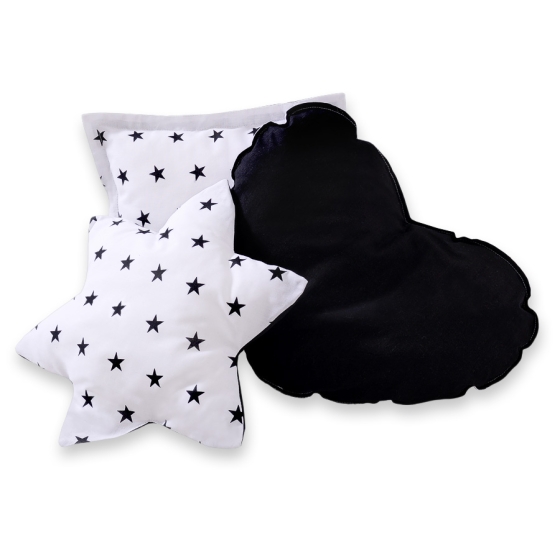 MEGA Tipitält uppsättning: Tipi tält Lekmatta Kuddar med dekorfjädrar Black stjärnor/black