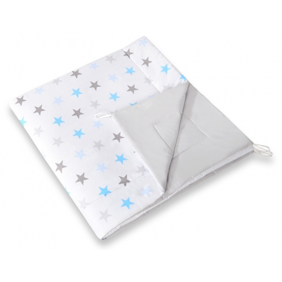 MEGA Tipitält uppsättning: Tipi tält Lekmatta Kuddar med dekorfjädrar Stjärnor blue-grey/grå