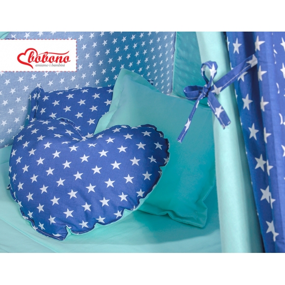 MEGA Tipitält uppsättning: Tipi tält Lekmatta Kuddar och dekorfjädrar- Navy blå stjärnor
