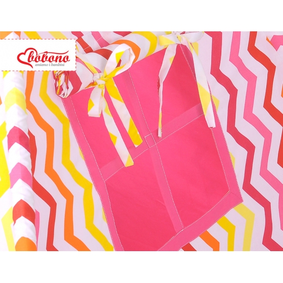 MEGA Tipitält uppsättning:Tipi tält Lekmatta Kuddar - Chevron pink-yellow