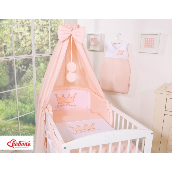 Sänghimmel i bomull till Babysäng- Little Prince/Princess rosa