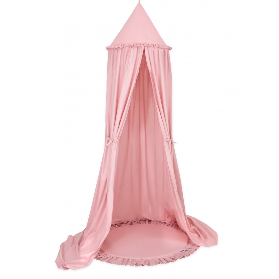 Set: Sänghimmel upphängd från taket med Lekmatta- pastel rosa