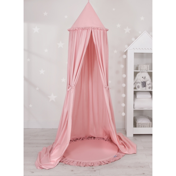 Set: Sänghimmel upphängd från taket med Lekmatta- pastel rosa