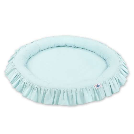 Set: Sänghimmel upphängd från taket med Lekpöl med volang- mynta