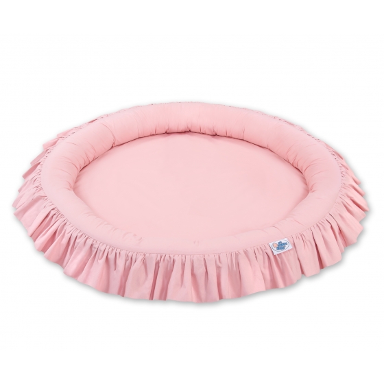 Set: Sänghimmel upphängd från taket med Lekpöl med volang- pastel rosa